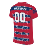 customized liberty flames layered grids red jersey best selling