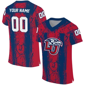 customized liberty flames rugged stripes red jersey best selling