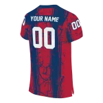customized liberty flames rugged stripes red jersey best selling