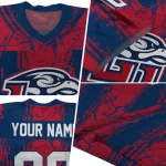 customized liberty flames rugged stripes red jersey best selling