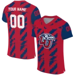 customized liberty flames stripe block red jersey best selling