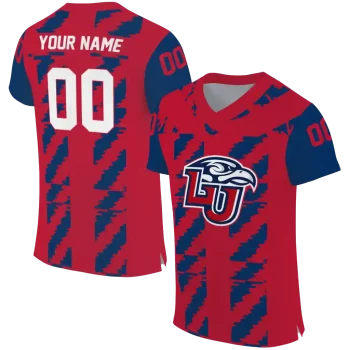 customized liberty flames stripe block red jersey best selling