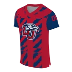 customized liberty flames stripe block red jersey best selling