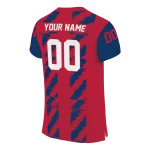 customized liberty flames stripe block red jersey best selling