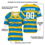 customized los angeles chargers art stripe blue jersey best selling