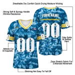 customized los angeles chargers camouflage abstract blue jersey best selling