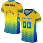 customized los angeles chargers halftone sweep gold black jersey best selling