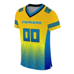 customized los angeles chargers halftone sweep gold black jersey best selling