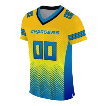 customized los angeles chargers halftone sweep gold black jersey fashion forward
