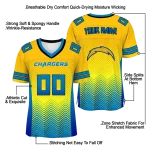 customized los angeles chargers halftone sweep gold black jersey best selling