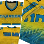 customized los angeles chargers halftone sweep gold black jersey best selling