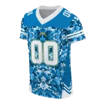 customized los angeles chargers mirrored pattern blue jersey best selling