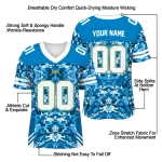 customized los angeles chargers mirrored pattern blue jersey best selling