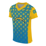 customized los angeles chargers stacked rectangle blue jersey best selling