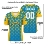 customized los angeles chargers stacked rectangle blue jersey best selling