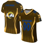 customized los angeles rams dynamic dots orange jersey best selling