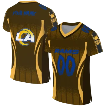 customized los angeles rams dynamic dots orange jersey best selling