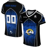 customized los angeles rams halftone slant blue black jersey best selling