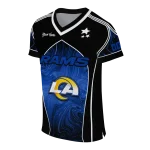 customized los angeles rams halftone slant blue black jersey best selling