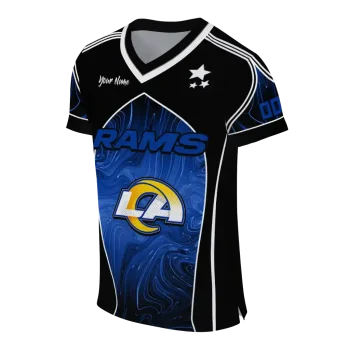 customized los angeles rams halftone slant blue black jersey fashion forward