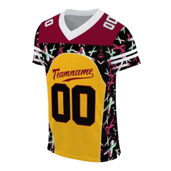 customized louisiana monroe warhawks brushstroke xs gold black jersey fashion forward