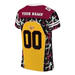 customized louisiana monroe warhawks brushstroke xs gold black jersey best selling