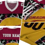 customized louisiana monroe warhawks brushstroke xs gold black jersey best selling