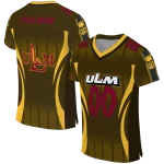 customized louisiana monroe warhawks dynamic dots gold jersey best selling