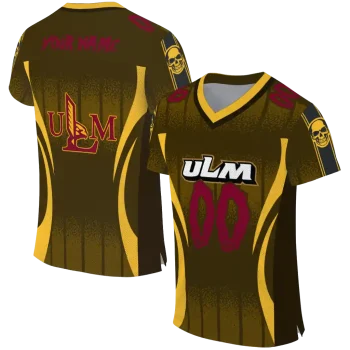 customized louisiana monroe warhawks dynamic dots gold jersey best selling