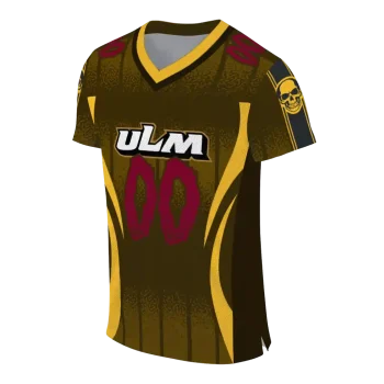customized louisiana monroe warhawks dynamic dots gold jersey fashion forward