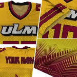 customized louisiana monroe warhawks halftone sweep gold black jersey best selling