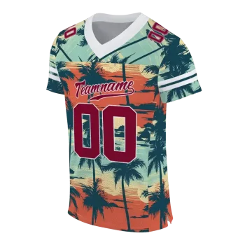 customized louisiana monroe warhawks horizon palm sunset jersey fashion forward
