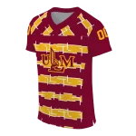 customized louisiana monroe warhawks layered grids red jersey best selling