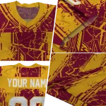 customized louisiana monroe warhawks rugged stripes red jersey best selling