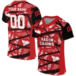 customized louisiana ragin cajuns camo shatter red jersey best selling