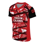 customized louisiana ragin cajuns camo shatter red jersey best selling
