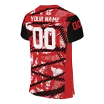 customized louisiana ragin cajuns camo shatter red jersey best selling