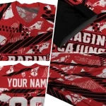 customized louisiana ragin cajuns camo shatter red jersey best selling