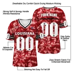 customized louisiana ragin cajuns camouflage abstract red jersey best selling