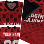 customized louisiana ragin cajuns stacked rectangle red jersey best selling