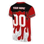 customized louisville cardinals dripping flames red white jersey best selling