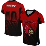 customized louisville cardinals halftone flow red black jersey best selling