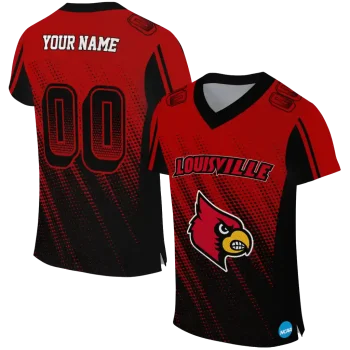 customized louisville cardinals halftone flow red black jersey best selling