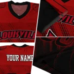 customized louisville cardinals halftone flow red black jersey best selling