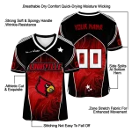customized louisville cardinals halftone slant red black jersey best selling