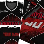 customized louisville cardinals halftone slant red black jersey best selling