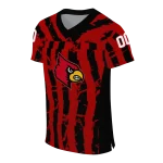 customized louisville cardinals stripe splatter red jersey best selling