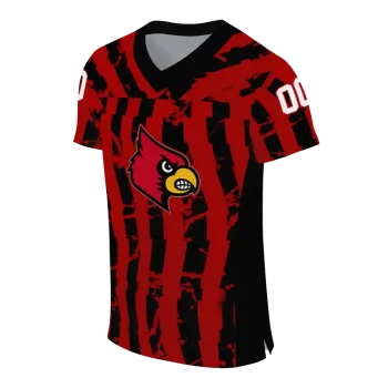 customized louisville cardinals stripe splatter red jersey fashion forward