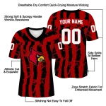 customized louisville cardinals stripe splatter red jersey best selling