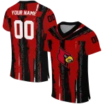 customized louisville cardinals striped texture red jersey best selling